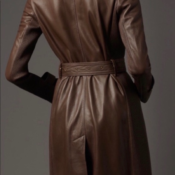 Pre-Loved Leather Burberry Trench Sz. 2 - Picture 2 of 7